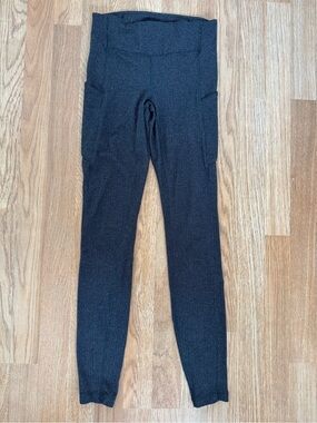 Lululemon Black Ribbed Leggings with Pockets